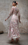 Threads and Motifs | Formal Dresses 25 | Net Embroidered Dress by Threads and Motifs - Designer Dress  - Type : Ladies Clothes - Available at Libayah - 100% Original 