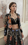 Threads and Motifs | Formal Dresses 25 | Printed Jacket With Sequins Blouse And Printed Lehenga by Threads and Motifs - Designer Dress  - Type : Ladies Clothes - Available at Libayah - 100% Original 