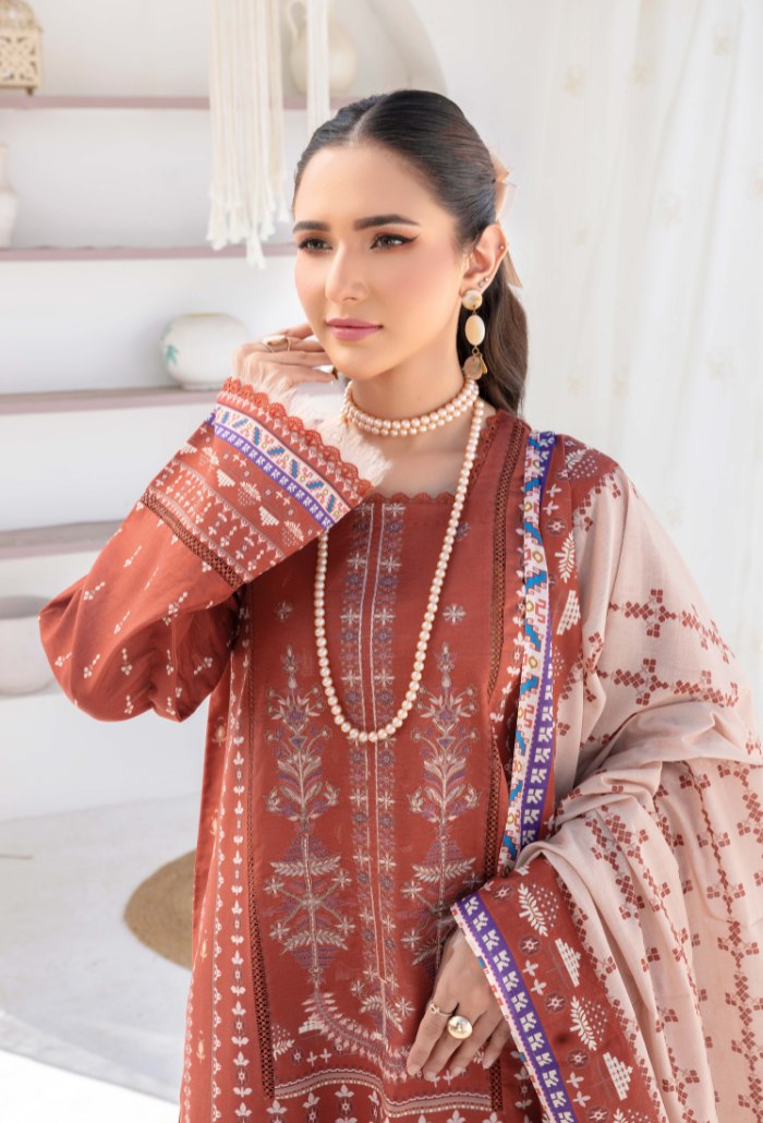 Humdum | Saira Bano Lawn 24 | D03 by HumDum - Designer Dress - Type: Ladies Clothes - Available at Libayah - 100% Original