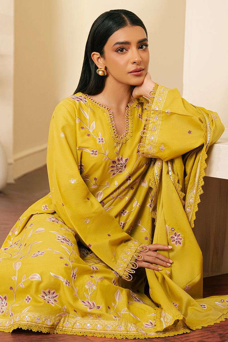 Cross Stitch | Embroidered Lawn Mahiri 24 | ORCHID MOSS by Cross Stitch - Designer Dress - Type: Luxury - Available at Libayah - 100% Original