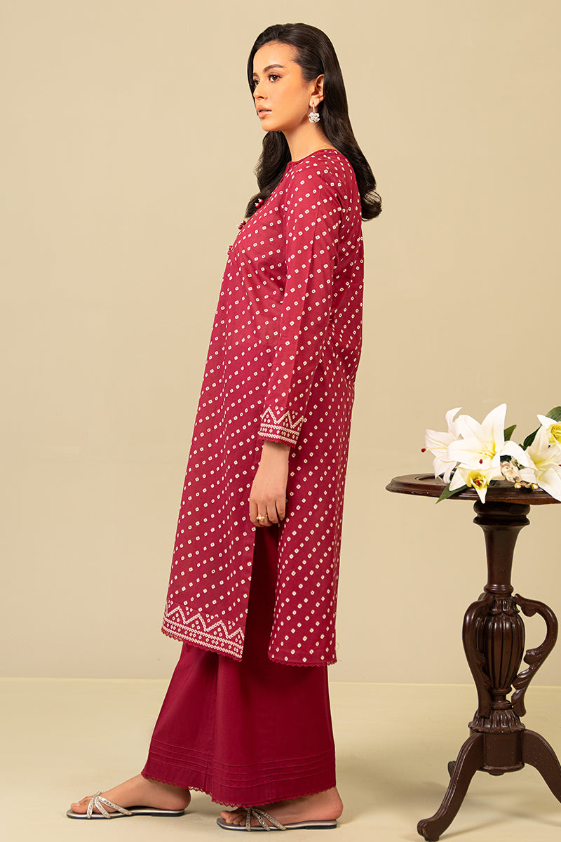 Cross Stitch | Daily Wear | CARDINAL CARMINE by Cross Stitch - Designer Dress - Type: Casuals - Available at Libayah - 100% Original