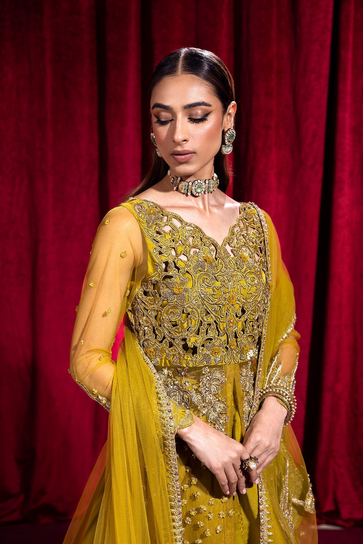 Mina Kashif | Luxury Pret | Saffron by Mina Kashif - Designer Dress - Type: Formal - Available at Libayah - 100% Original