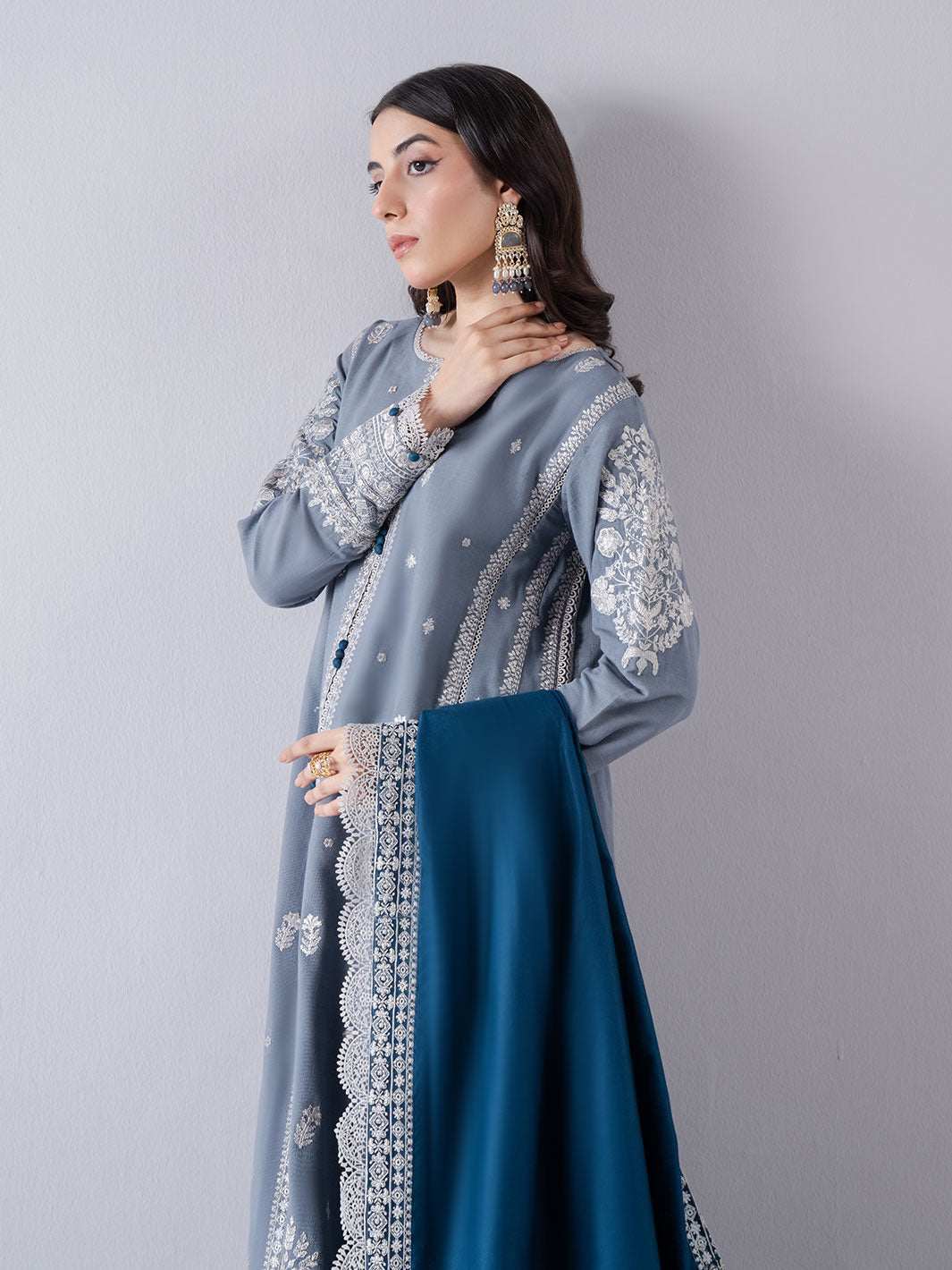 Faiza Faisal | Winter Edit 2024 | ELAAF by Faiza Faisal - Designer Dress - Type: Ladies Clothes - Available at Libayah - 100% Original