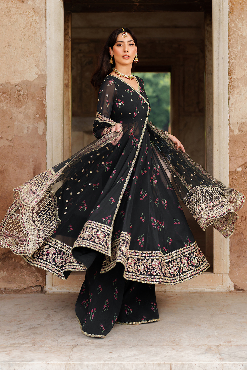 Iznik | Festive Formal | UE-550 Printed Chiffon by Iznik - Designer Dress  - Type : Ladies Clothes - Available at Libayah - 100% Original 