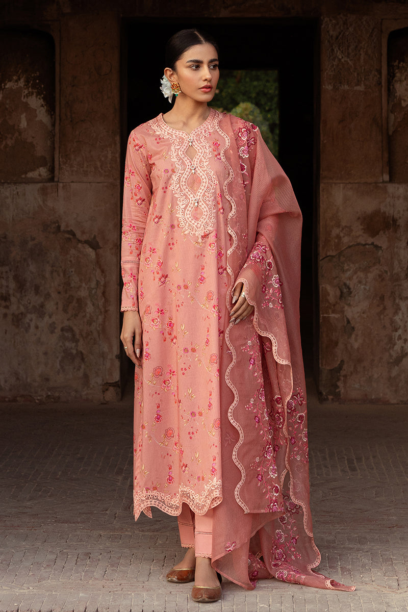Cross Stitch | Premium Lawn 24 | APRICOT CHARM by Cross Stitch - Designer Dress - Type: Ladies Clothes - Available at Libayah - 100% Original