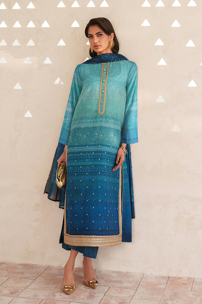 Baroque | Luxury Pret Summer | UF-4400 - Designer Dress - Type : Ladies Clothes - Available at Libayah - 100% Original