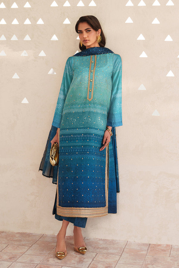 Baroque | Luxury Pret Summer | UF-4400 - Designer Dress - Type : Ladies Clothes - Available at Libayah - 100% Original