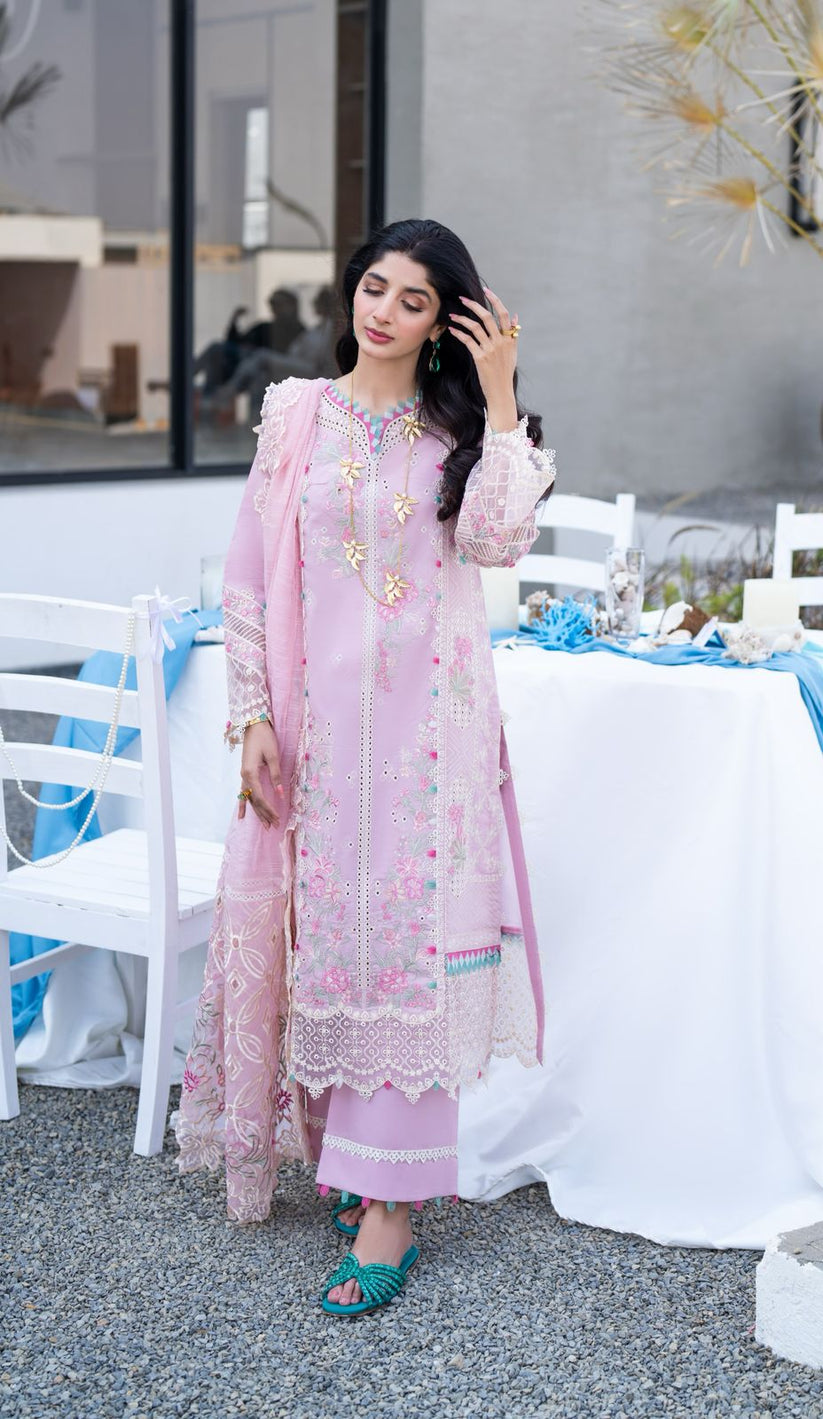 Aabyaan | Saagar Luxury Lawn 25 | RAQS (AS-02) by Aabyaan - Designer Dress - Type: Ladies Clothes - Available at Libayah - 100% Original