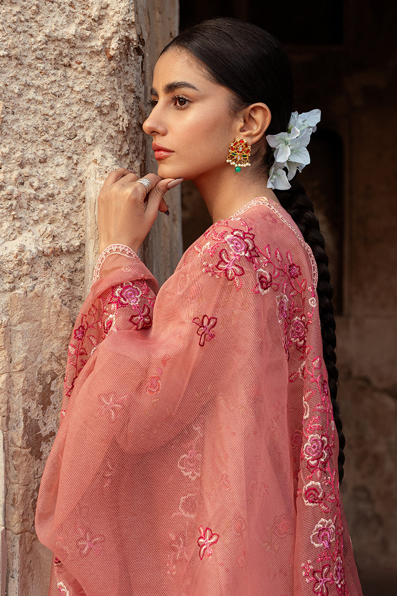 Cross Stitch | Premium Lawn 24 | APRICOT CHARM by Cross Stitch - Designer Dress - Type: Ladies Clothes - Available at Libayah - 100% Original