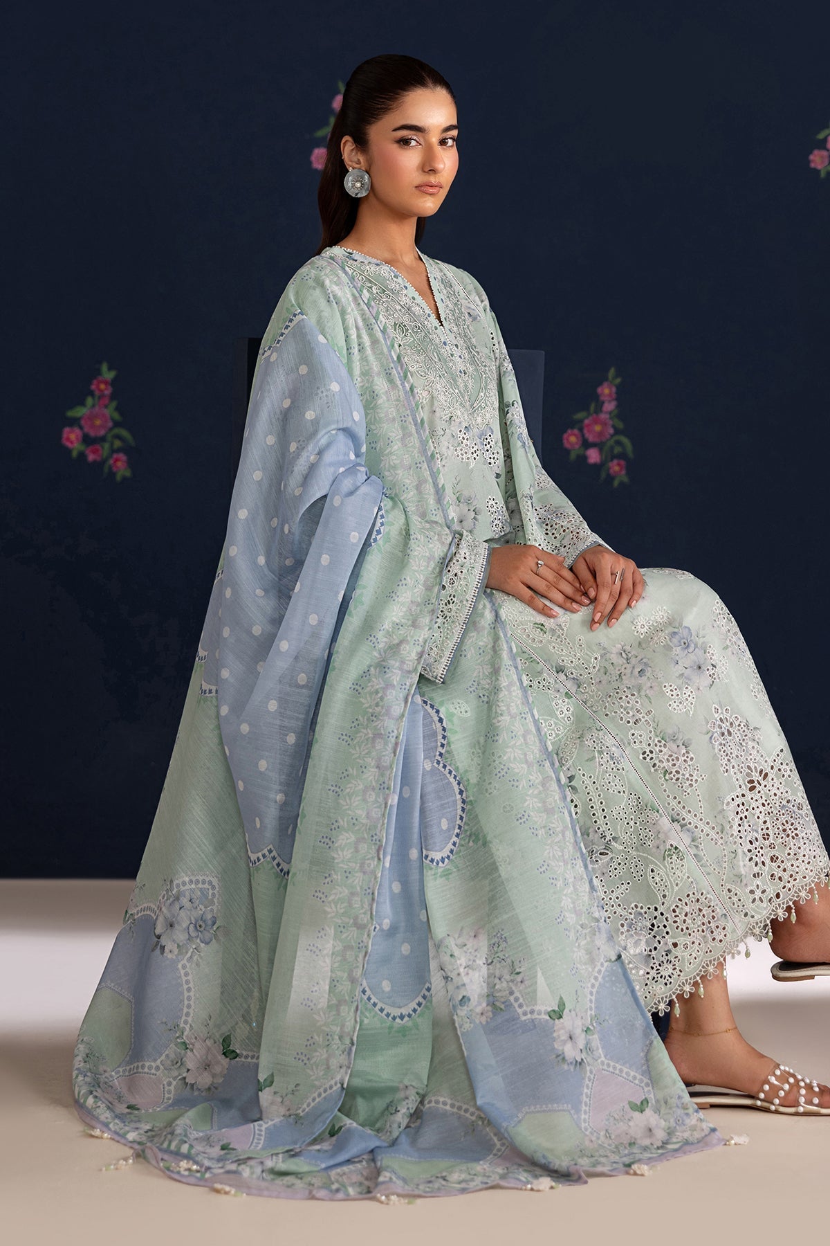 Baroque | Luxury Summer Pret | UF-4469 by Baroque - Designer Dress  - Type : Ladies Clothes - Available at Libayah - 100% Original 