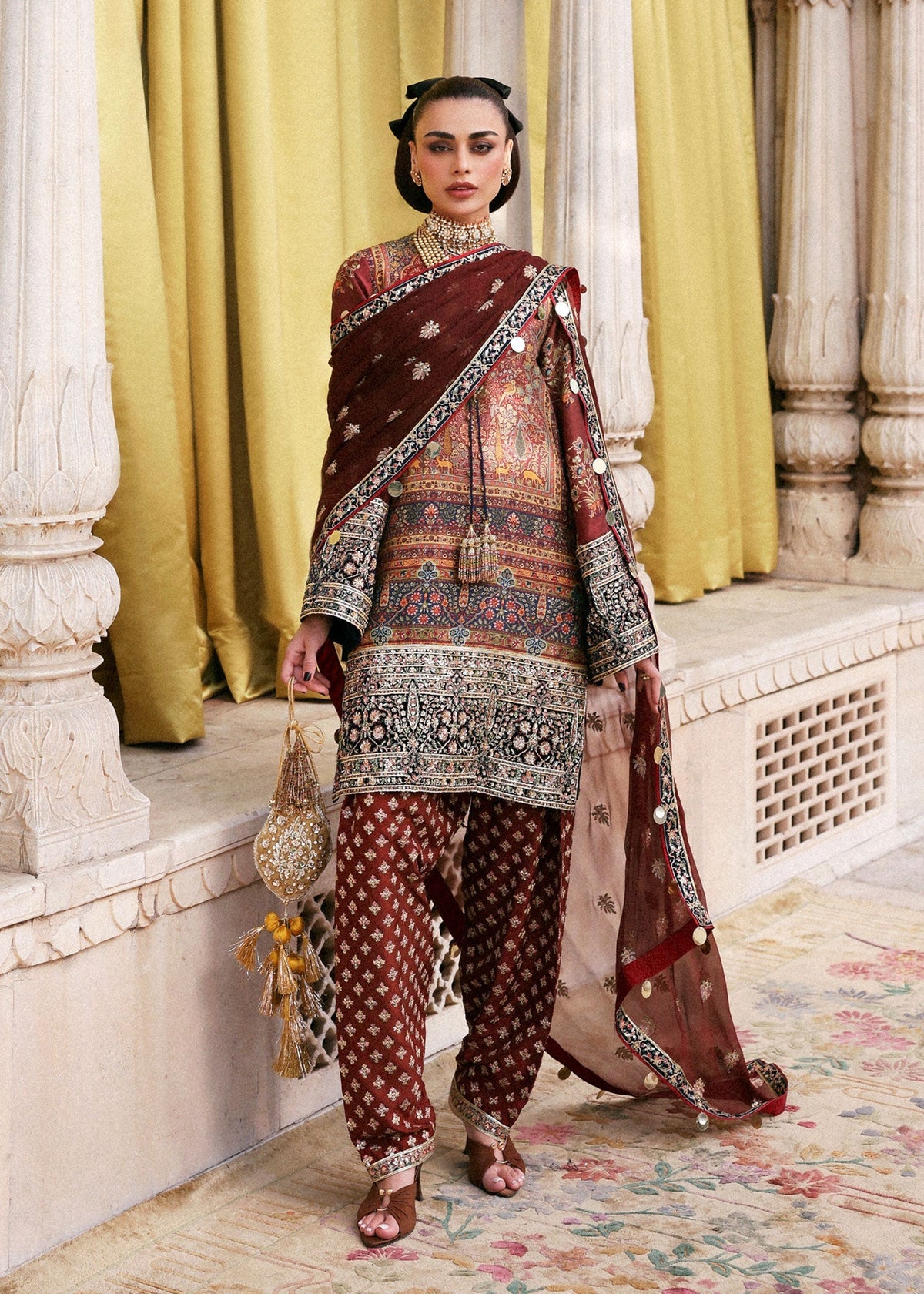 Hussain Rehar | Luxury Pret AW 25 | Brickelle by Hussain Rehar - Designer Dress  - Type : Ladies Clothes - Available at Libayah - 100% Original 