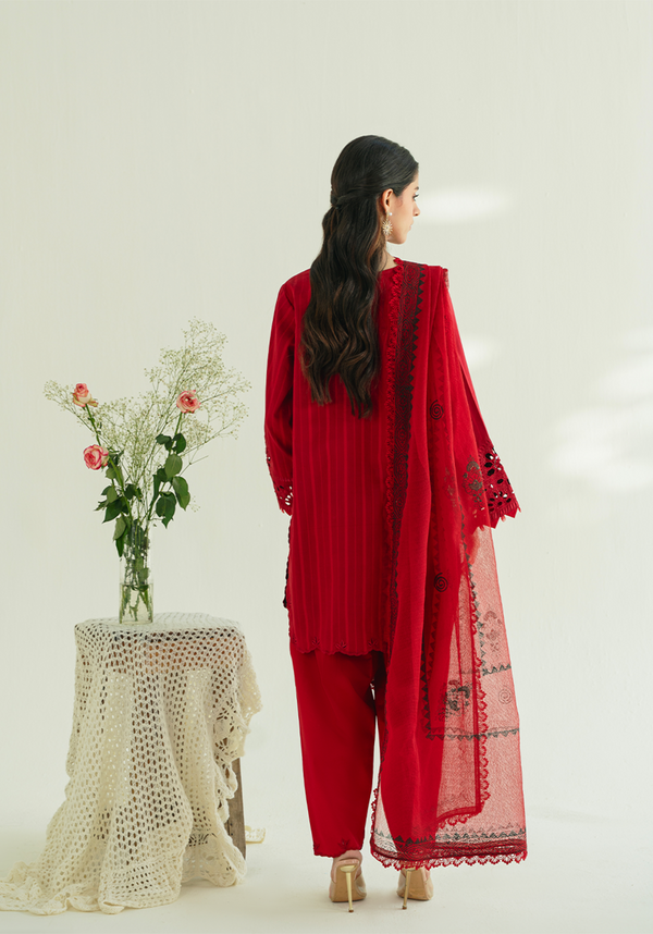 Zarqash | Whispers of Summer | CRIMSON BLOOM - Designer Dress - Type : Ladies Clothes - Available at Libayah - 100% Original