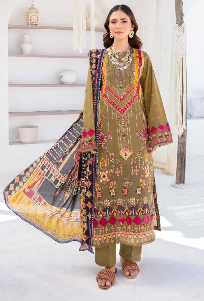Humdum | Saira Bano Lawn 24 | D06 by HumDum - Designer Dress - Type: Ladies Clothes - Available at Libayah - 100% Original