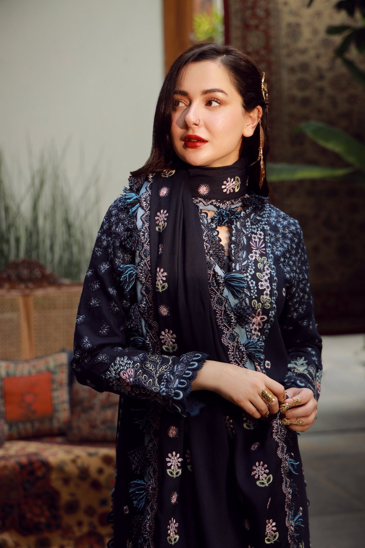 Maryam Hussain | Winter Shawl 25 | Roohi by Maryam Hussain - Designer Dress - Type : Ladies Clothes - Available at Libayah - 100% Original 