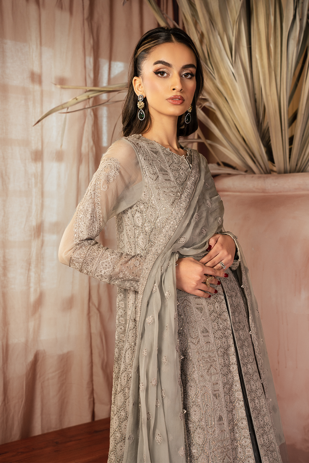 Iznik | Chiffonkari Formals | ICK-08 Embroidered Chiffon by Iznik - Designer Dress - Type: Formal - Available at Libayah - 100% Original