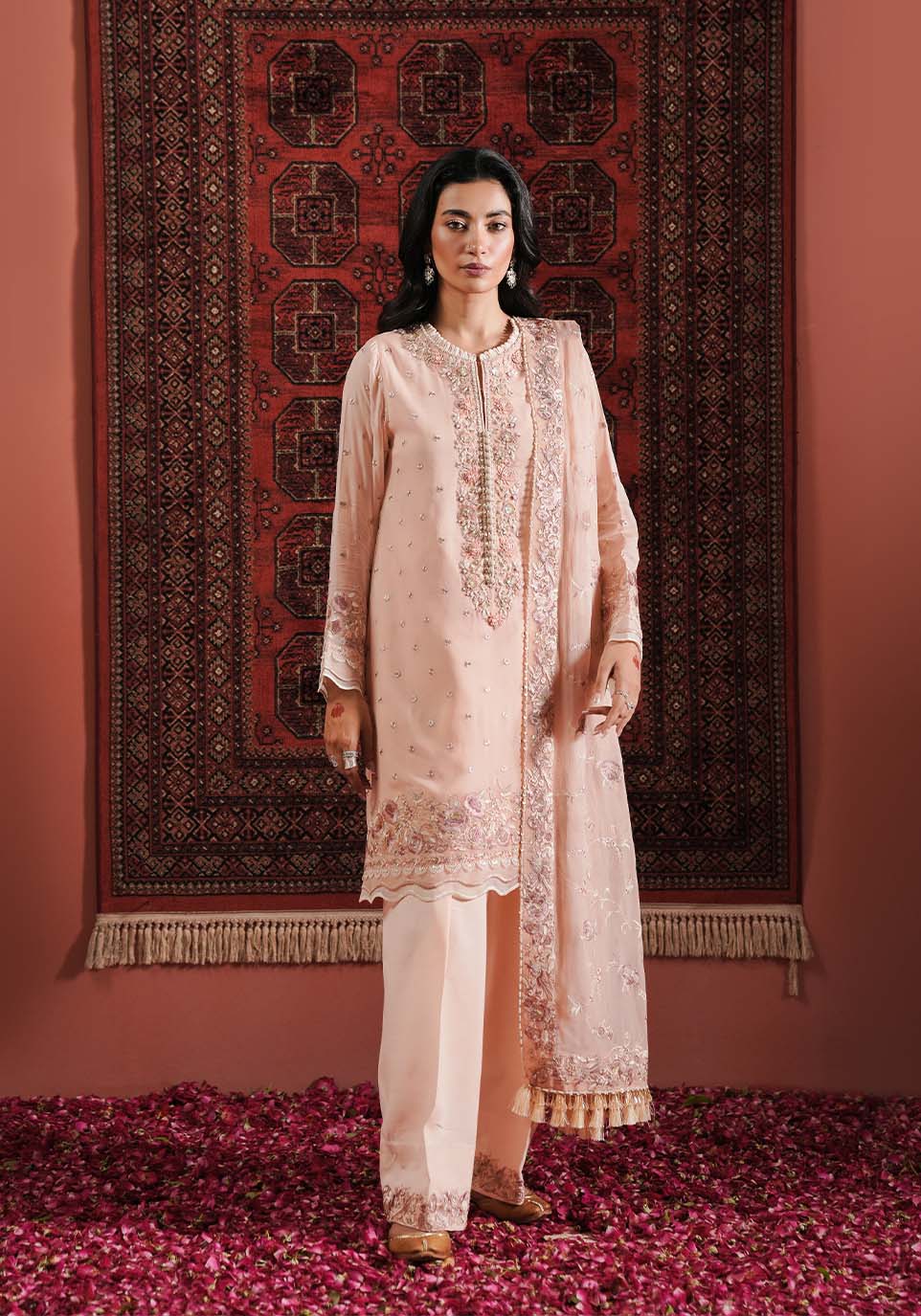 Zarqash | Lakhnawi Festive Chiffon 24 |  ZQL 003B IZEL by Zarqash - Designer Dress - Type: Ladies Clothes - Available at Libayah - 100% Original