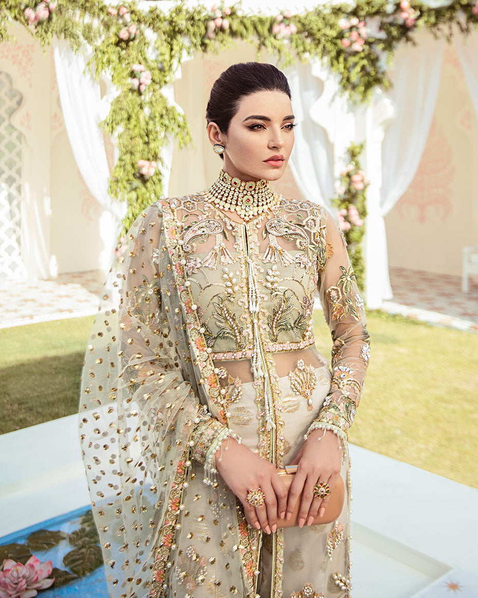 Gulaal | Wedding Formals | Cher Embroidered Net 3-Piece Suit WS-04 by Gulaal - Designer Dress - Type: Ladies Clothes - Available at Libayah - 100% Original