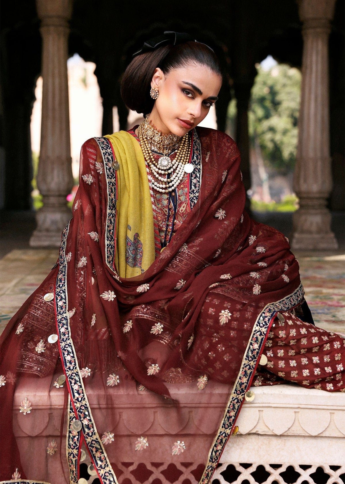 Hussain Rehar | Luxury Pret AW 25 | Brickelle by Hussain Rehar - Designer Dress  - Type : Ladies Clothes - Available at Libayah - 100% Original 