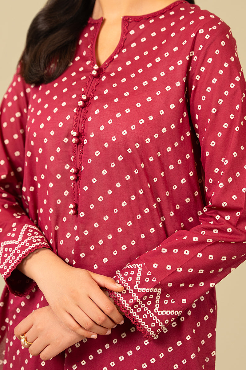 Cross Stitch | Daily Wear | CARDINAL CARMINE by Cross Stitch - Designer Dress - Type: Casuals - Available at Libayah - 100% Original