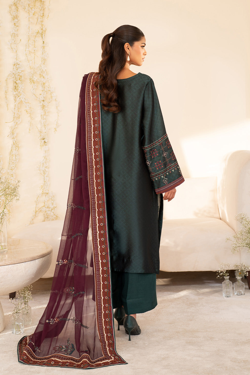 Iznik | Festive Formal | UE-435 Embroidered Pure silk by Iznik - Designer Dress  - Type : Ladies Clothes - Available at Libayah - 100% Original 