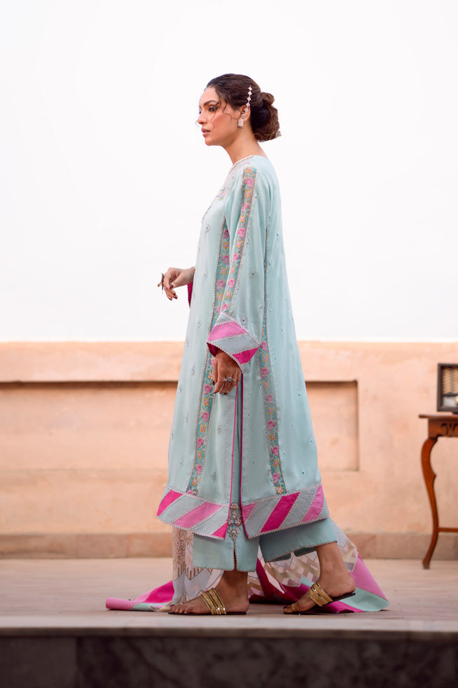 Fozia Khalid | Kahani Silk Luxury Dresses | Amber by Fozia Khalid - Designer Dress - Type: Ladies Clothes - Available at Libayah - 100% Original