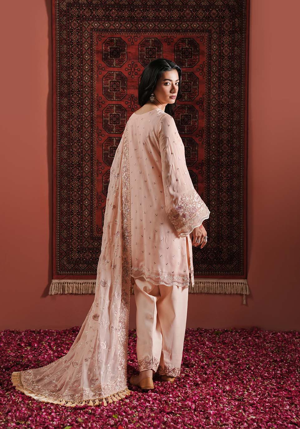 Zarqash | Lakhnawi Festive Chiffon 24 |  ZQL 003B IZEL by Zarqash - Designer Dress - Type: Ladies Clothes - Available at Libayah - 100% Original