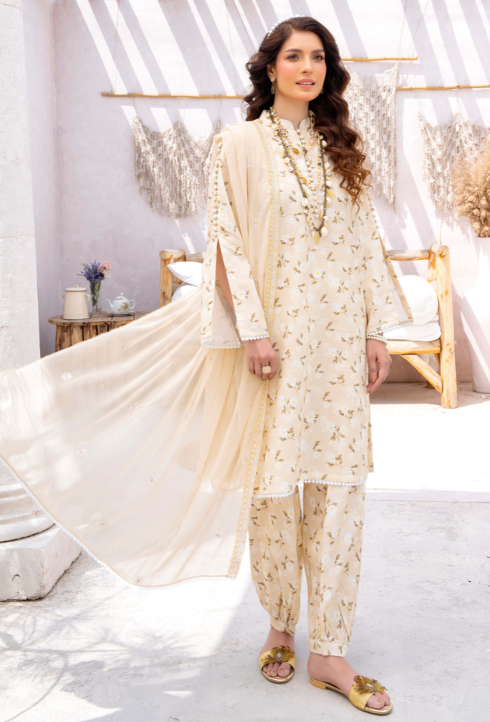 Humdum | Gardenia Lawn 24 | PLG 3 - D010 by HumDum - Designer Dress - Type: Ladies Clothes - Available at Libayah - 100% Original