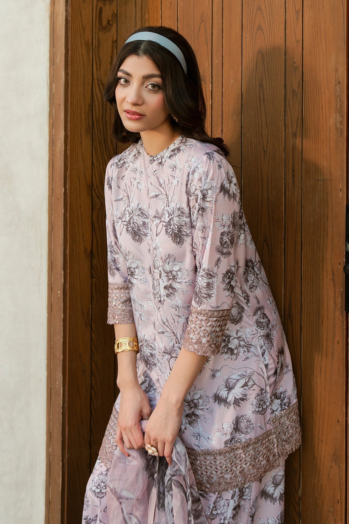 Fahad Hussayn | Lawn Banger | Allium Bloom by Erum Khan - Designer Dress - Type: Ladies Clothes - Available at Libayah - 100% Original