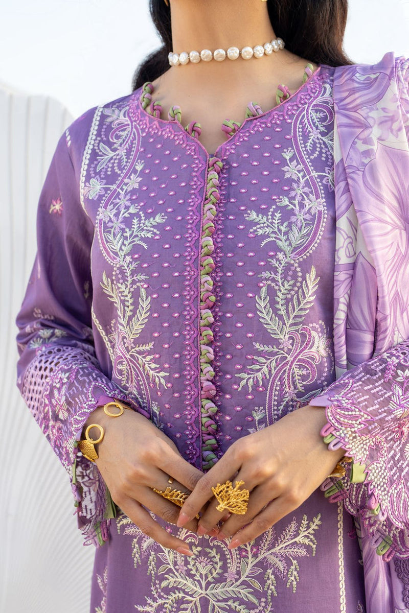 Aabyaan | Saagar Luxury Lawn 25 | ZARQA (AS-01) by Aabyaan - Designer Dress - Type: Ladies Clothes - Available at Libayah - 100% Original