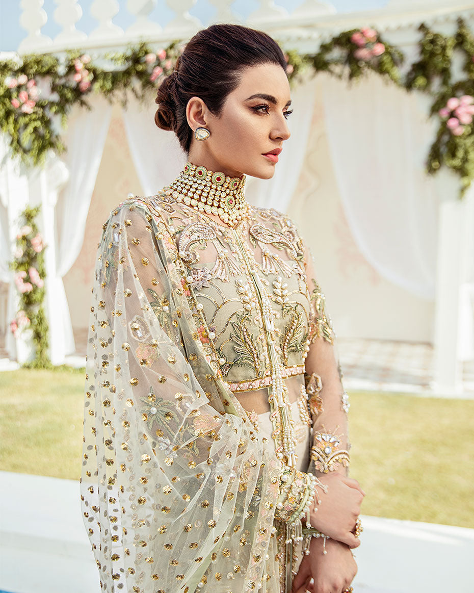 Gulaal | Wedding Formals | Cher Embroidered Net 3-Piece Suit WS-04 by Gulaal - Designer Dress - Type: Ladies Clothes - Available at Libayah - 100% Original