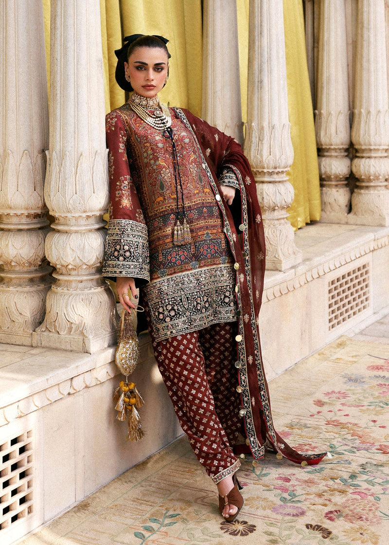 Hussain Rehar | Luxury Pret AW 25 | Brickelle by Hussain Rehar - Designer Dress  - Type : Ladies Clothes - Available at Libayah - 100% Original 