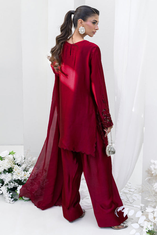 Chic Ophicial | Aarzu Luxe Pret | Ruby Veil by Chic Ophicial - Designer Dress  - Type : Ladies Clothes - Available at Libayah - 100% Original 