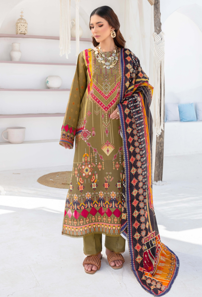 Humdum | Saira Bano Lawn 24 | D06 by HumDum - Designer Dress - Type: Ladies Clothes - Available at Libayah - 100% Original