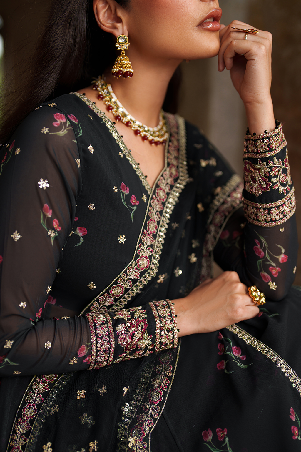 Iznik | Festive Formal | UE-550 Printed Chiffon by Iznik - Designer Dress  - Type : Ladies Clothes - Available at Libayah - 100% Original 