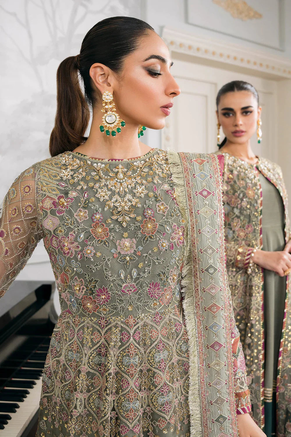 Baroque | Chantelle Embroidered Collection | CH12-02 by Baroque - Designer Dress - Type: Ladies Clothes - Available at Libayah - 100% Original
