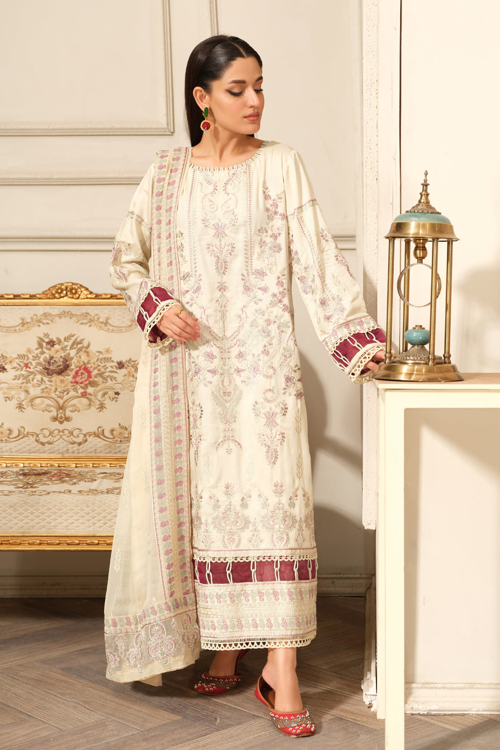 Johra | Silsila Embroidered Viscose | JH-258-SIL by Johra - Designer Dress - Type: Luxury - Available at Libayah - 100% Original