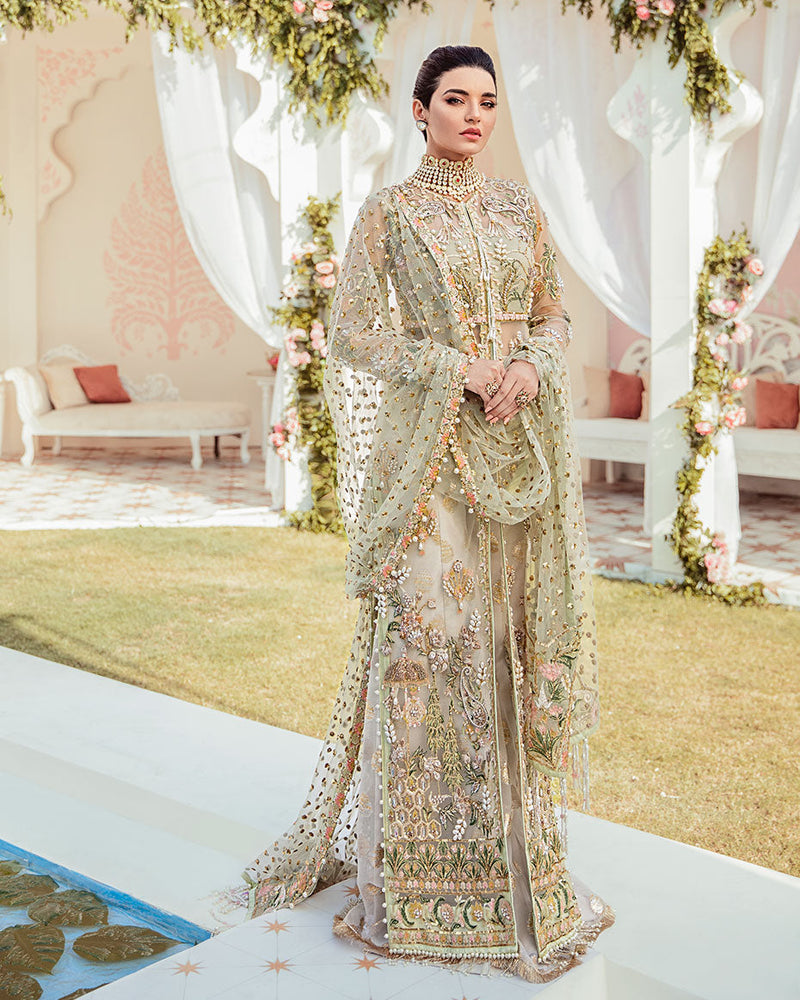 Gulaal | Wedding Formals | Cher Embroidered Net 3-Piece Suit WS-04 by Gulaal - Designer Dress - Type: Ladies Clothes - Available at Libayah - 100% Original