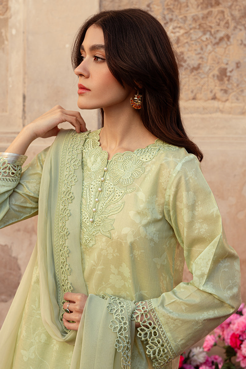 Cross Stitch | Premium Lawn 24 | MISTED GREEN by Cross Stitch - Designer Dress - Type: Ladies Clothes - Available at Libayah - 100% Original