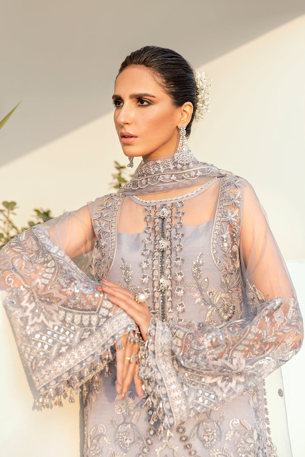 Baroque | Formals Collection | EMBROIDERED NET UF-74 by Baroque - Designer Dress  - Type : Ladies Clothes - Available at Libayah - 100% Original 