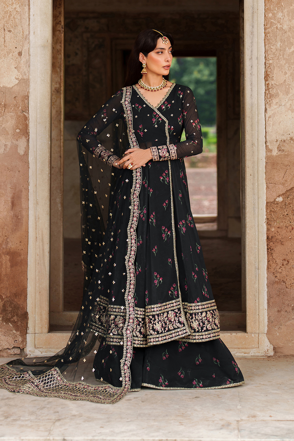 Iznik | Festive Formal | UE-550 Printed Chiffon by Iznik - Designer Dress  - Type : Ladies Clothes - Available at Libayah - 100% Original 