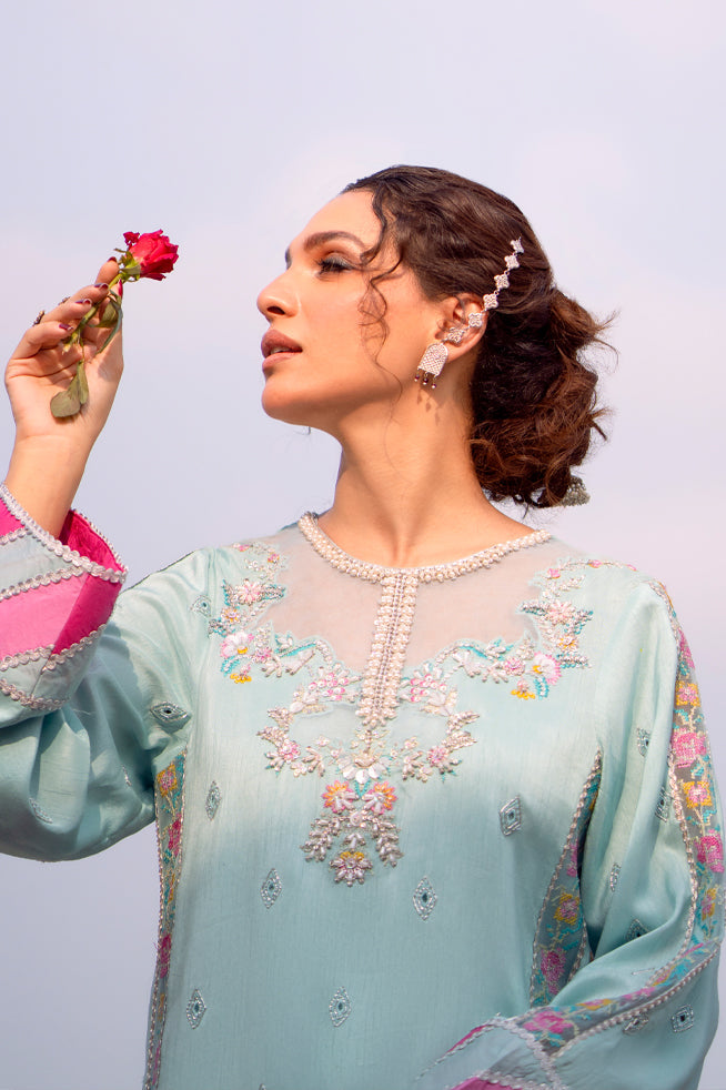 Fozia Khalid | Kahani Silk Luxury Dresses | Amber by Fozia Khalid - Designer Dress - Type: Ladies Clothes - Available at Libayah - 100% Original