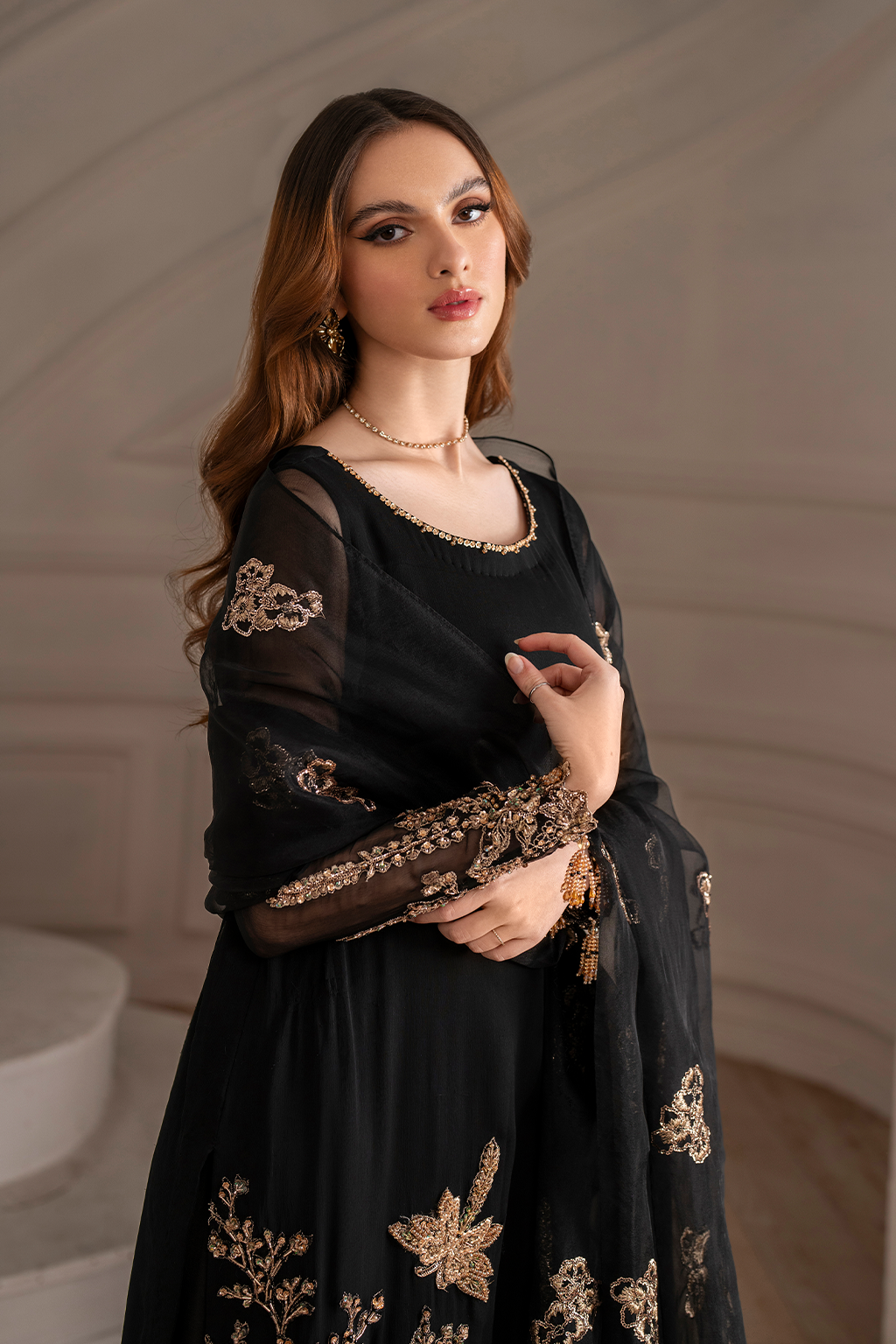Iznik | Festive Formal |  UE-417 Embroidered Chiffon by Iznik - Designer Dress  - Type : Ladies Clothes - Available at Libayah - 100% Original 