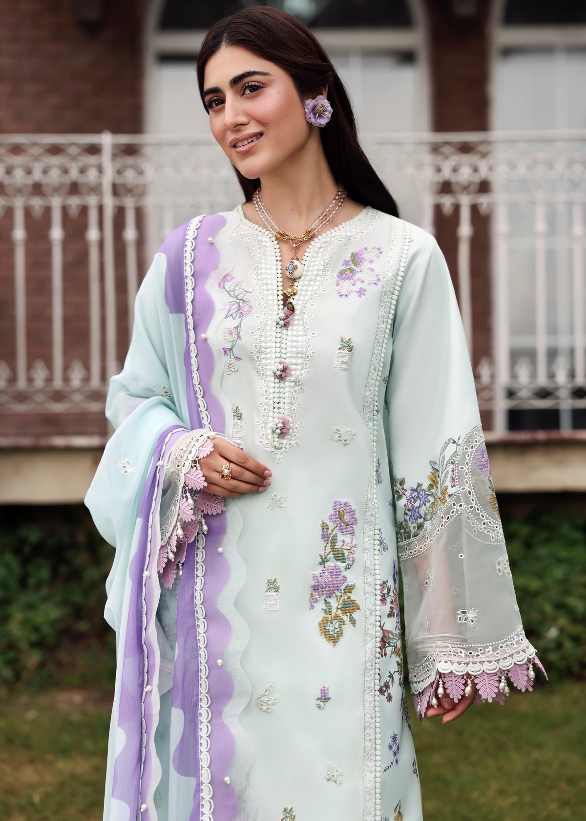 Sardinia | Embroidered Lawn Edit 26 | Misty Morning by Sardinia - Designer Dress  - Type : Ladies Clothes - Available at Libayah - 100% Original 