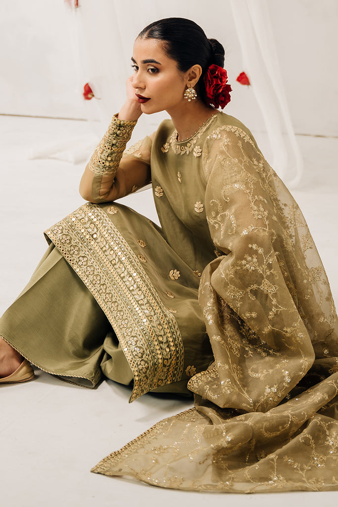 Cross Stitch | Luxe Atelier 24 | OLIVE GLEAM by Cross Stitch - Designer Dress - Type: Ladies Clothes - Available at Libayah - 100% Original