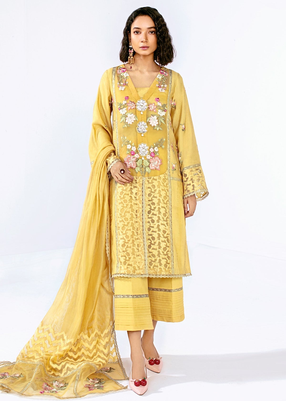 Saira Shakira | Luxury Pret | Dusty bloom by Saira Shakira - Designer Dress  - Type : Ladies Clothes - Available at Libayah - 100% Original 