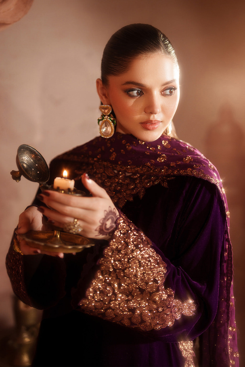 Iznik | Velvet 25 | IV-57 Embroidered Velvet by Iznik - Designer Dress - Type : Ladies Clothes - Available at Libayah - 100% Original 