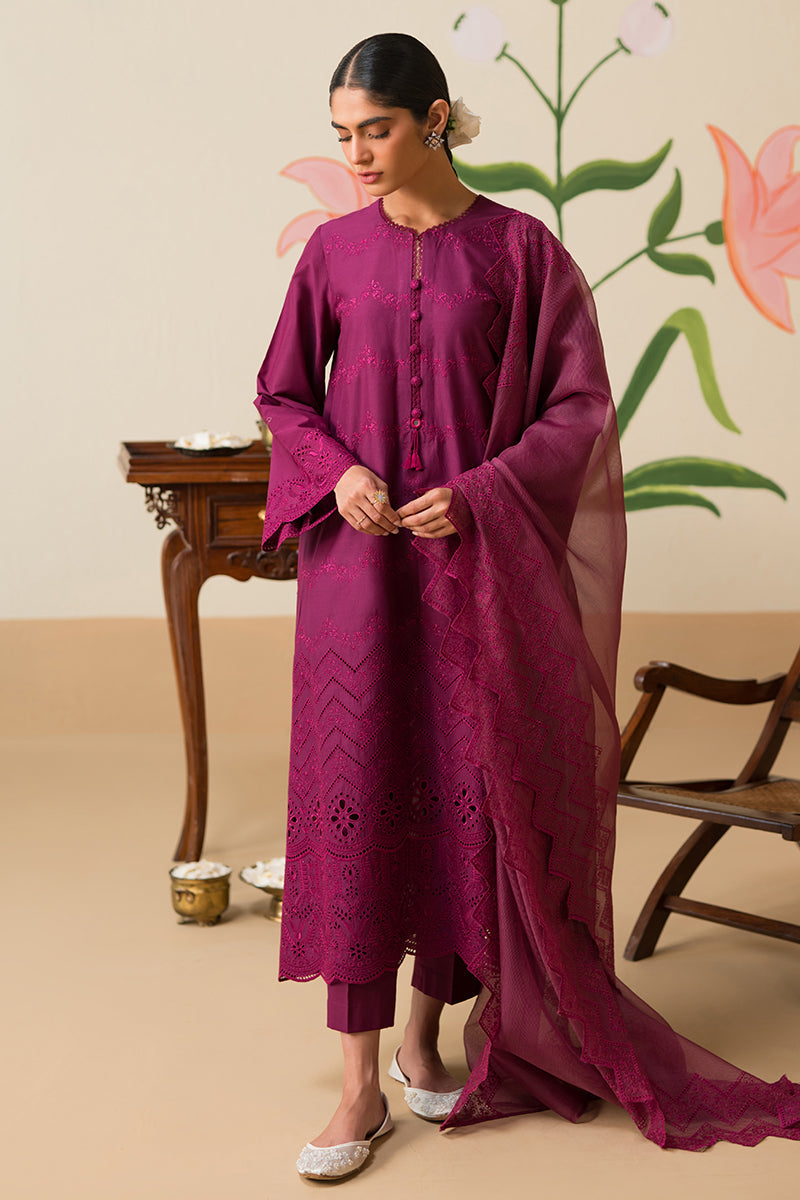 Cross Stitch | Chikankari Lawn Collection | P-07 by Cross Stitch - Designer Dress - Type: Ladies Clothes - Available at Libayah - 100% Original
