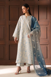 Baroque | Formals Collection | EMBROIDERED COTTON NET UF-4485 by Baroque - Designer Dress  - Type : Ladies Clothes - Available at Libayah - 100% Original 