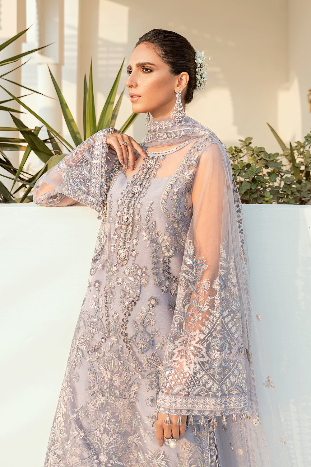 Baroque | Formals Collection | EMBROIDERED NET UF-74 by Baroque - Designer Dress  - Type : Ladies Clothes - Available at Libayah - 100% Original 