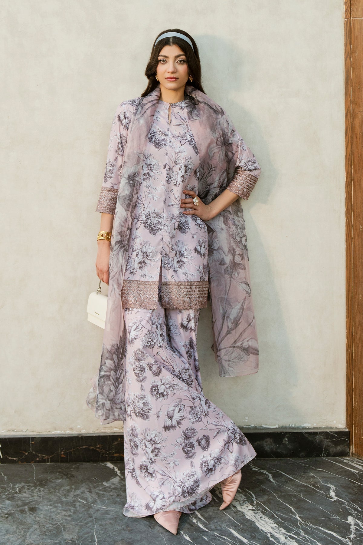 Fahad Hussayn | Lawn Banger | Allium Bloom by Erum Khan - Designer Dress - Type: Ladies Clothes - Available at Libayah - 100% Original